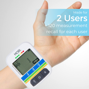 Digital Wrist Blood Pressure Monitor BP Cuff LCD Heart Rate